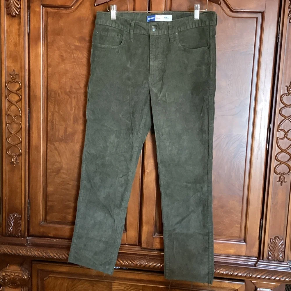Old Navy Men's Olive Corduroy Pants